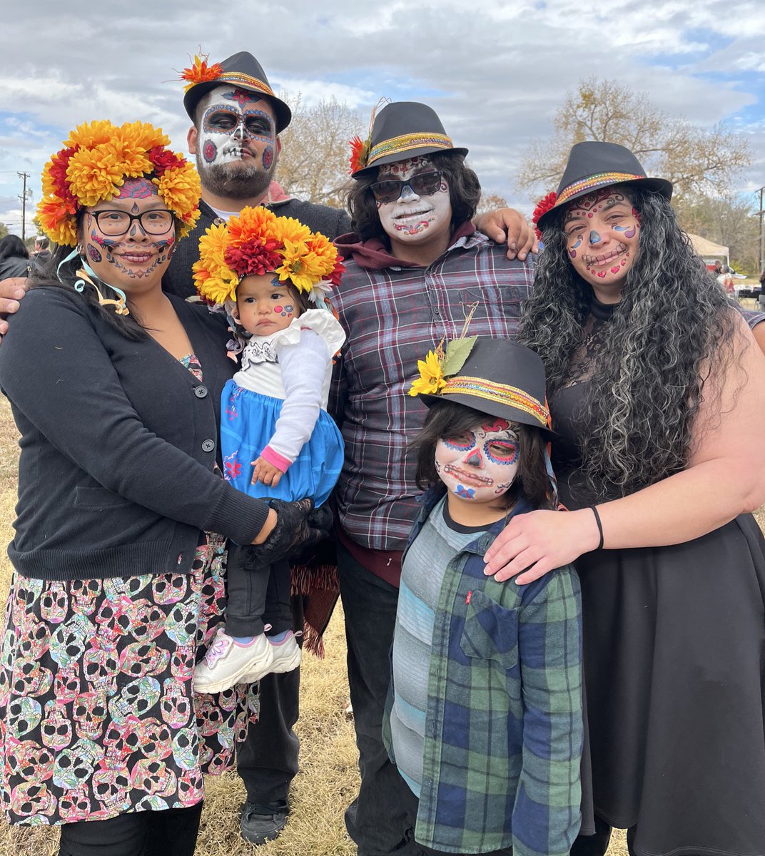 I am saddened. I usually enjoy going to the local Dia de Los Muertos festivals. They are all hijacked by liberal agendas now!😡

Last year’s festival.
        My Family