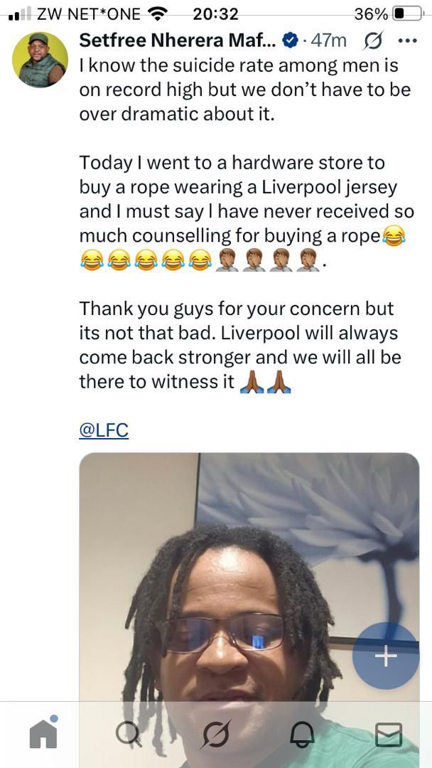 A man and his rope <a href="/LFC/">Liverpool FC</a> has to decide how that rope is put to use today,if they lose to <a href="/AVFCOfficial/">Aston Villa</a> then the use of that rope is in their hands.