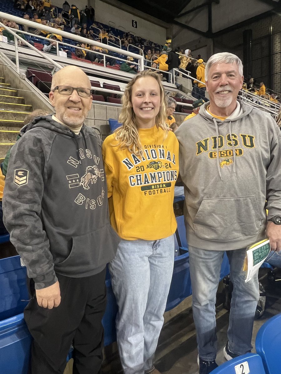 wags5now's tweet photo. Bruins in the Bison dome! Coach Smeds 🏀Coach Chip ⛳️ and Adie.  
@AdieWagner @jsmeds https://t.co/iAhKJG1uS5