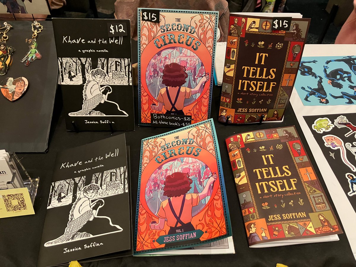 rice_rva's tweet photo. and making lots of silly drawings of her cat, Midna. Stop by her table and help her not have to carry so much merch on her train ride back home!

‼️ Check out Jess Soffian's work at:
@figofswords here and on Instagram!

We're excited to have you join us at RICE this year! 👏 https://t.co/xKC8CBE7Wh