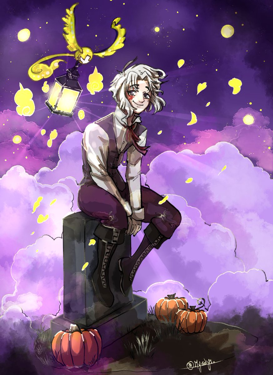 Happy -late- Halloween ! 🎃✨

I drew Allen from D.Gray Man for <a href="/MIMIZeli/">Zelihan 🌼 ゼリハン</a>!!