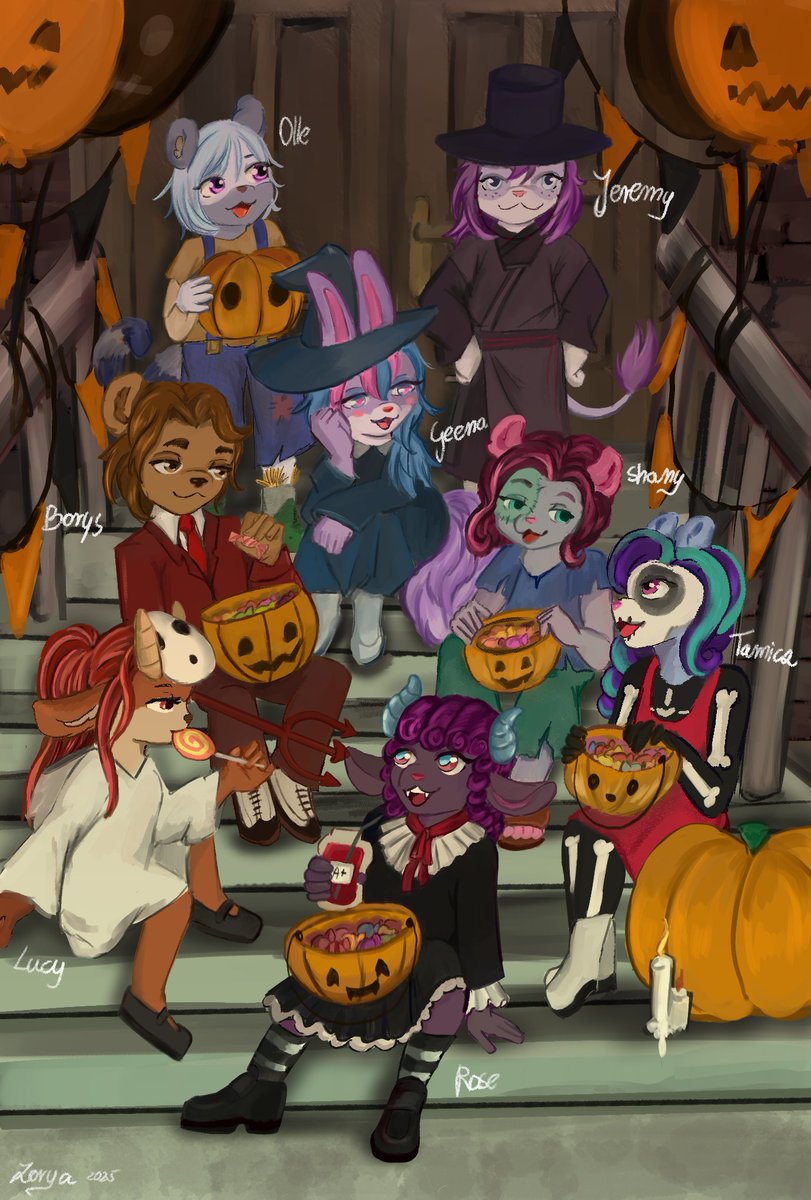 ThezoryaDragon's tweet photo. Happy Hallowen! my Oc as children in Halloween costumes

☆ https://t.co/DhPVBWnLfM ☆
https://t.co/bPtwGLuG1j 
https://t.co/CYTTmmOfqQ

#Halloween #HalloweenArt #TrickOrTreat  #OriginalCharacters #FurryArt #DigitalArt #Illustration #CharacterArt #Cute https://t.co/nQO4HvbzFk