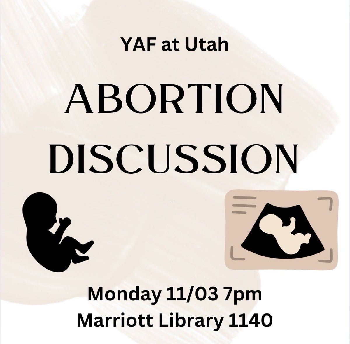 YAFatUTAH's tweet photo. Hey guys this Monday we will be discussing abortion. Hope to see you there! https://t.co/G48rnTopLv