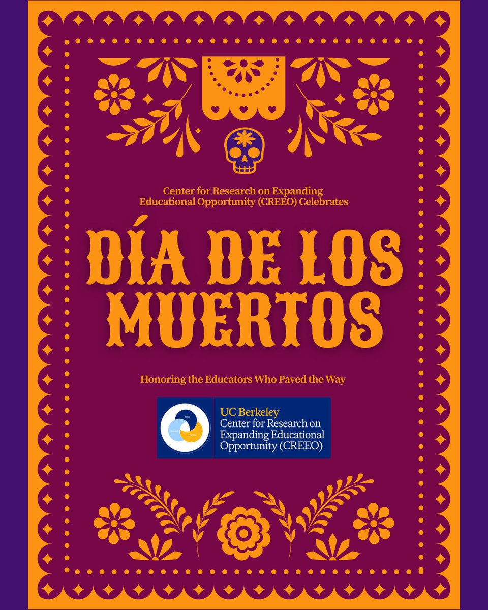 💀🌼 This Día de los Muertos, CREEO honors the educators who paved the way in creating equitable, opportunity-rich schools. Their legacy inspires us to continue expanding educational justice for all students. 

#DiaDeLosMuertos #EquityInEducation #CREEO