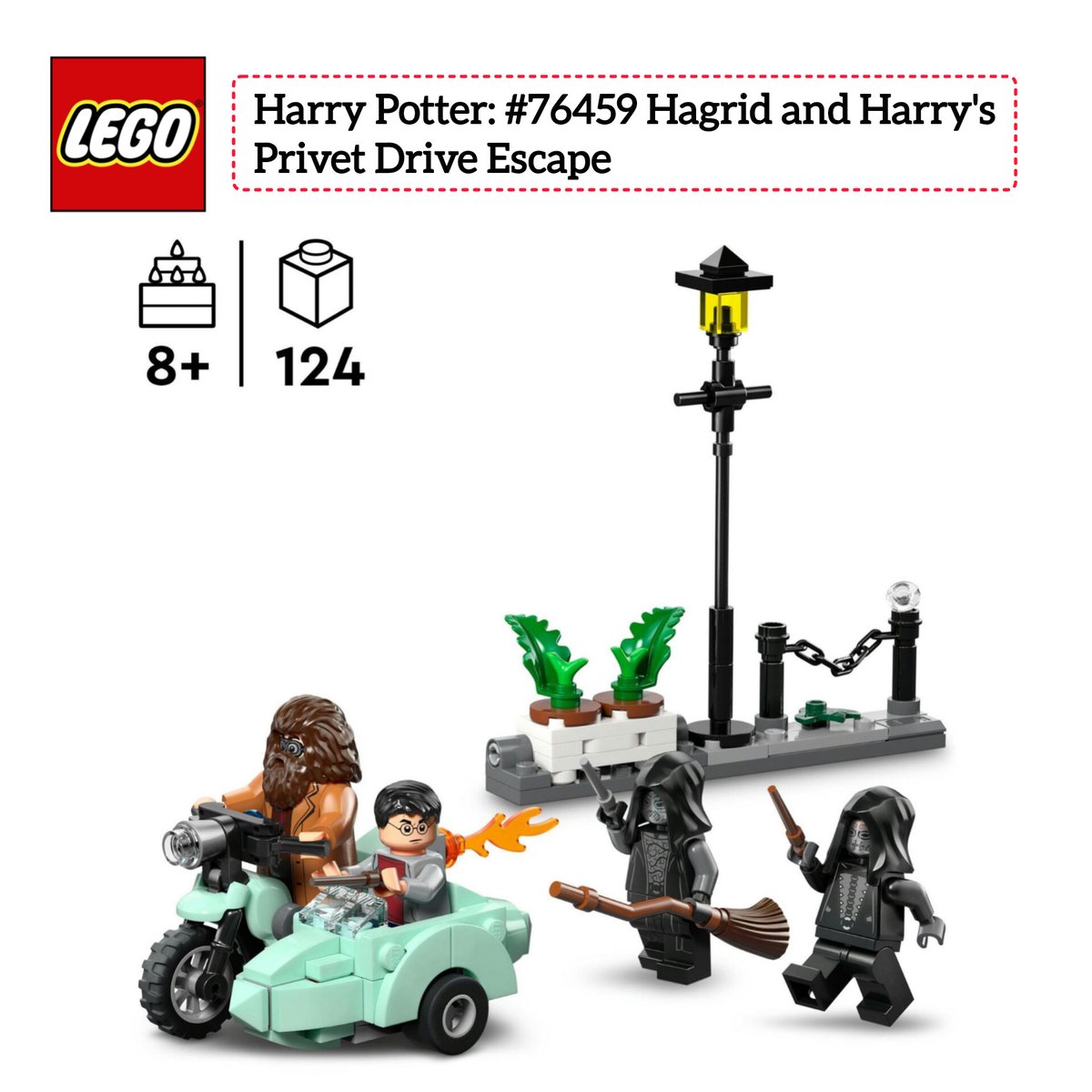 lgmbricks's tweet image. #Lego New Set | #Harry #Potter: #76459 #Hagrid and Harry's Privet Drive Escape