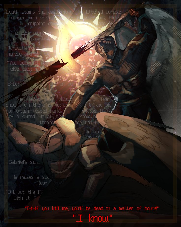 #ULTRAKILL this is an old piece I finished today ok bye #GabrielUltrakill