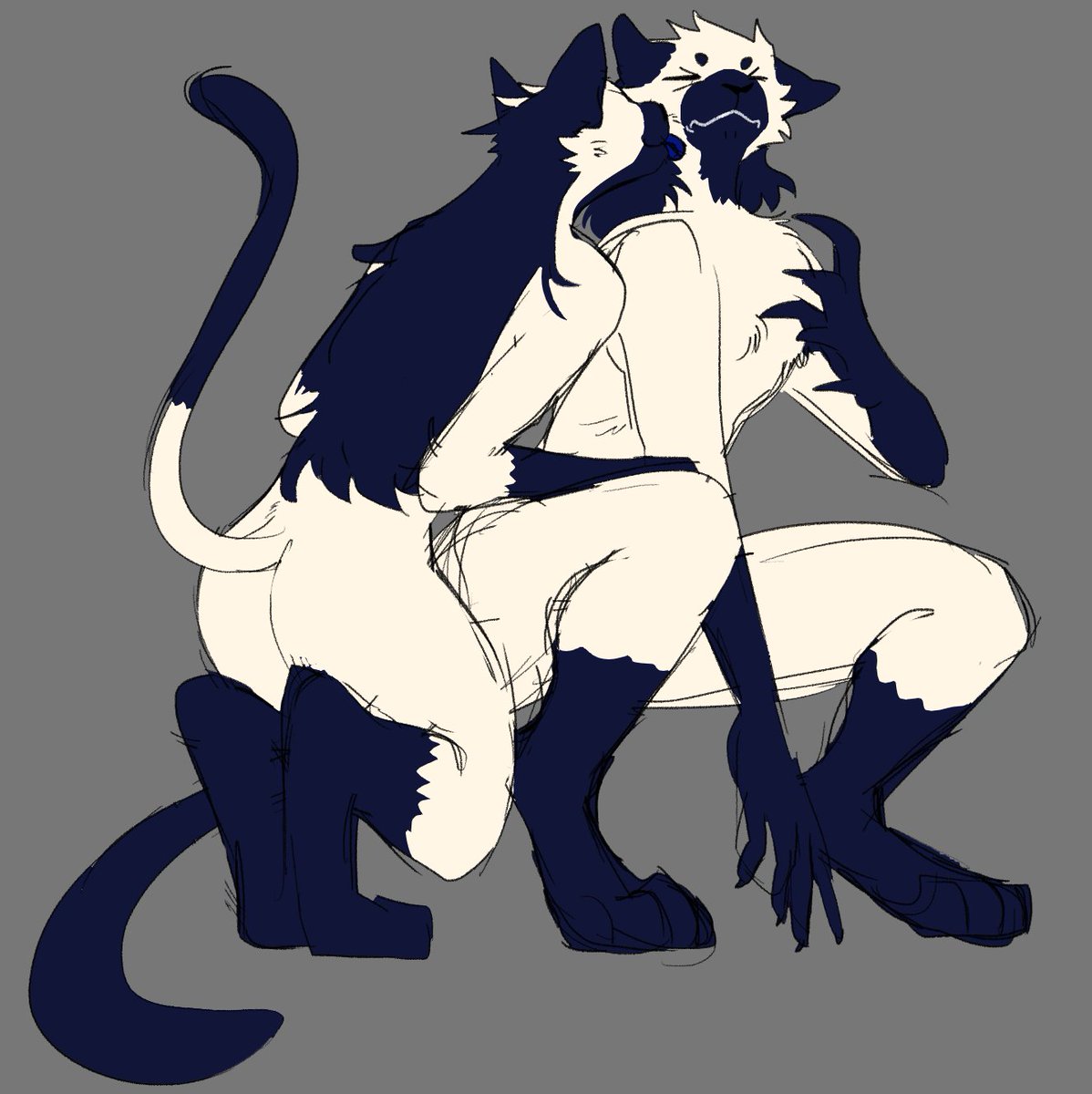 _fish_ears's tweet image. but wait! clone kitties kissing