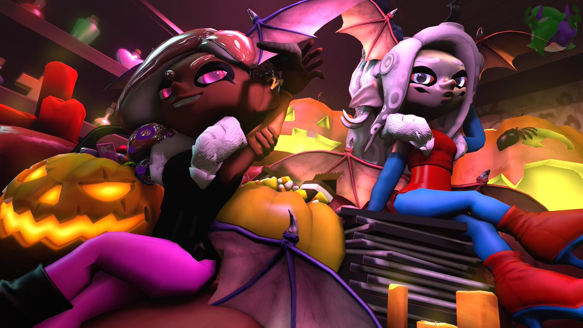 🐙Halloween After-Party🎃
⚪Zelia
🟠Emily: <a href="/TwoDevSensei/">Dενiε - デヴィ-COMMISSIONS OPEN-</a> 
#Splatoon3 #Splatoon2 #Splatoon #splatween #Halloween2025 #SFM #OC