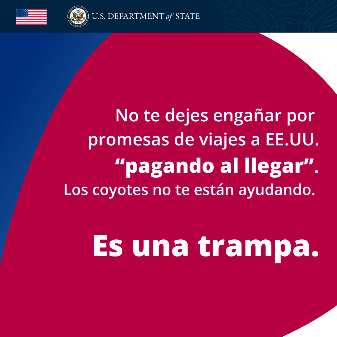 No creas a los coyotes. No podrás cruzar. #NiLoIntentes