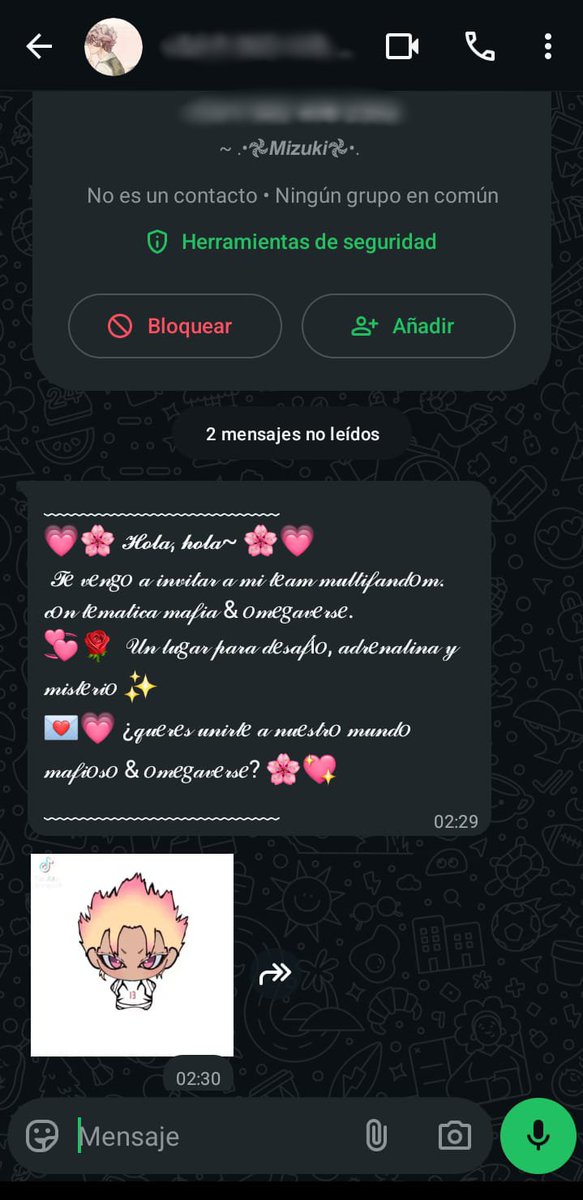 "por fin me hablo alguiennnn"

lo que me mandan: