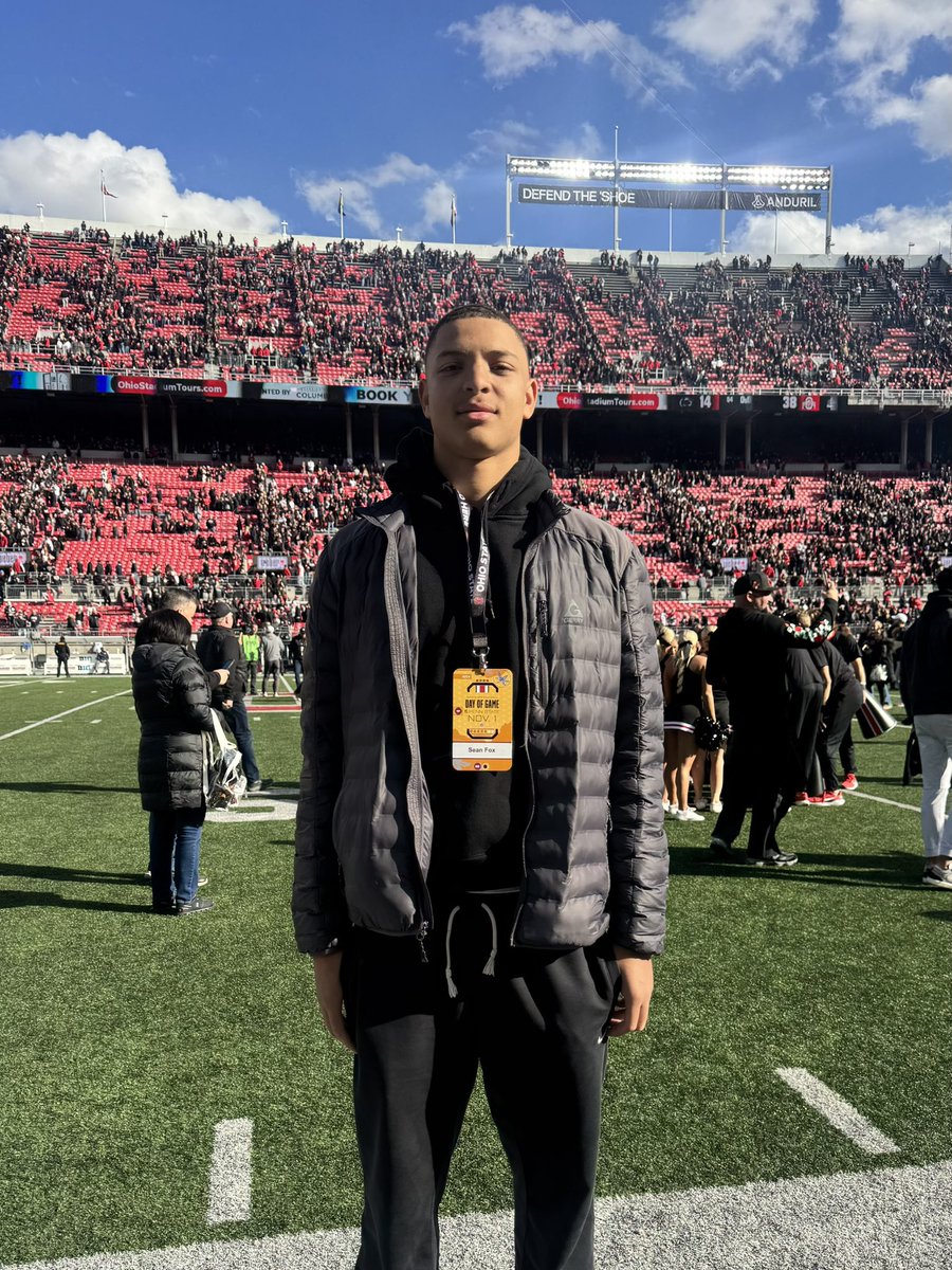 Had a great game day visit today at THE Ohio State University. Thank you <a href="/JLaurinaitis55/">James Laurinaitis</a> for having me. Can’t wait to get back on campus!
<a href="/ryandaytime/">Ryan Day</a> <a href="/N_Murph/">Murph</a> <a href="/RyanMayhew_/">Ryan Mayhew</a>
@SWiltfong
<a href="/AllenTrieu/">Allen Trieu</a> <a href="/TomLoy247/">Tom Loy</a>  <a href="/CoachWhitaker1/">J.T. Whitaker</a> <a href="/WARRENCENTRALFB/">WC Football🏈</a>
<a href="/WarriorNation_1/">WCHS Athletic Dept</a> <a href="/IndianaPreps/">Indiana Preps</a>