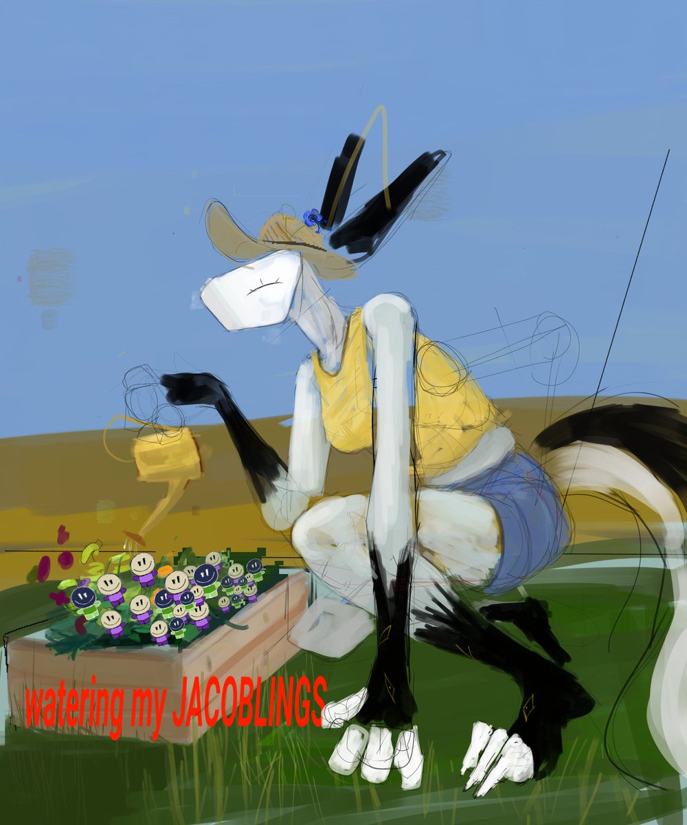 Watering my weird flowers