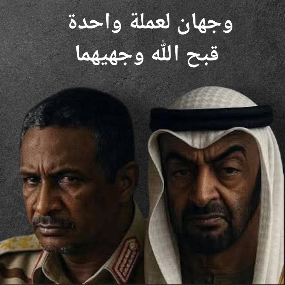 في الإمارات:
-ليس هناك حرية تعبير
-ليس هناك أحزاب سياسية
-ليس هناك انتخابات وتداول سلطة.
لكنها مهتمة للغاية بالتحول المدني في السودان وترسيخ الممارسة الديمقراطية فيه عن طريق تنصيب لص الحمير الجاهل حميدتي .. سبحان الله