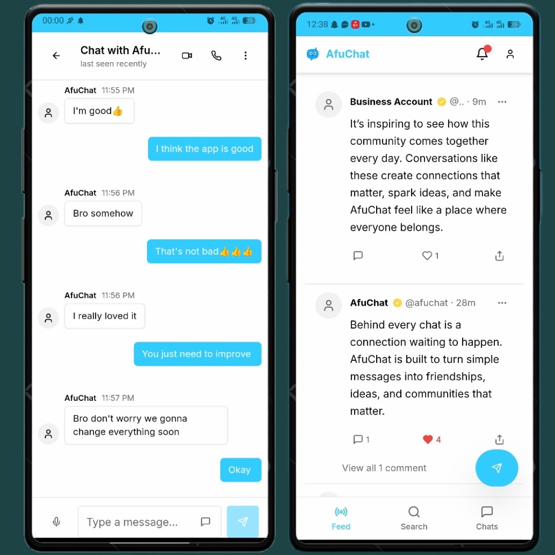 amkaweesii's tweet photo. Every great connection starts with a chat.
AfuChat is more than just messaging — it’s where ideas grow, communities form, and conversations create something real.

The wait is over. AfuChat is live.
Join the movement 👉 https://t.co/wKrjsdfmyH https://t.co/ILCuLTWv1Z