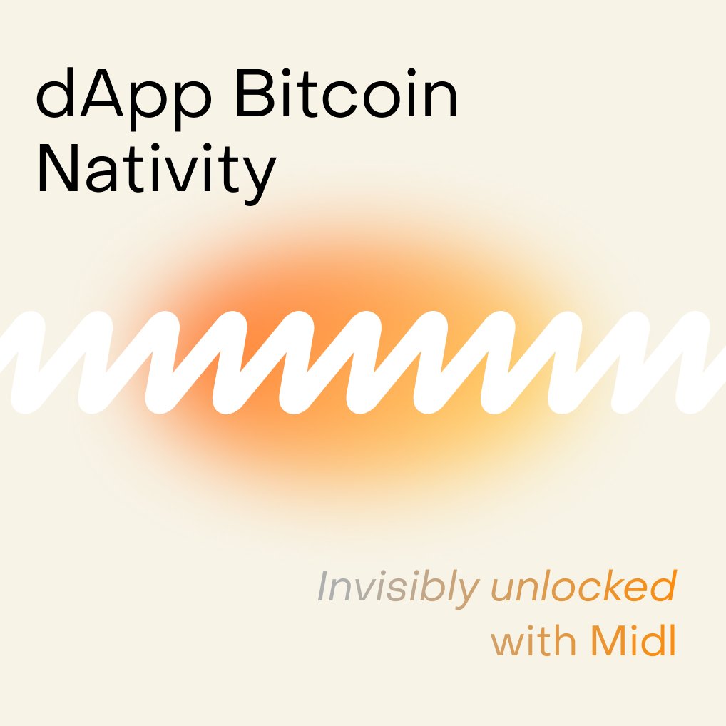 midl_xyz's tweet photo. Bitcoin was never that close to you.

Simply connect your favorite native wallets to Midl dApps, choose Bitcoin as a network, and start your on-chain path.

Leave the rest to Midl’s invisible smart contract engine. Test it out now: https://t.co/tYRKivKDOp https://t.co/fGtqM9muzB