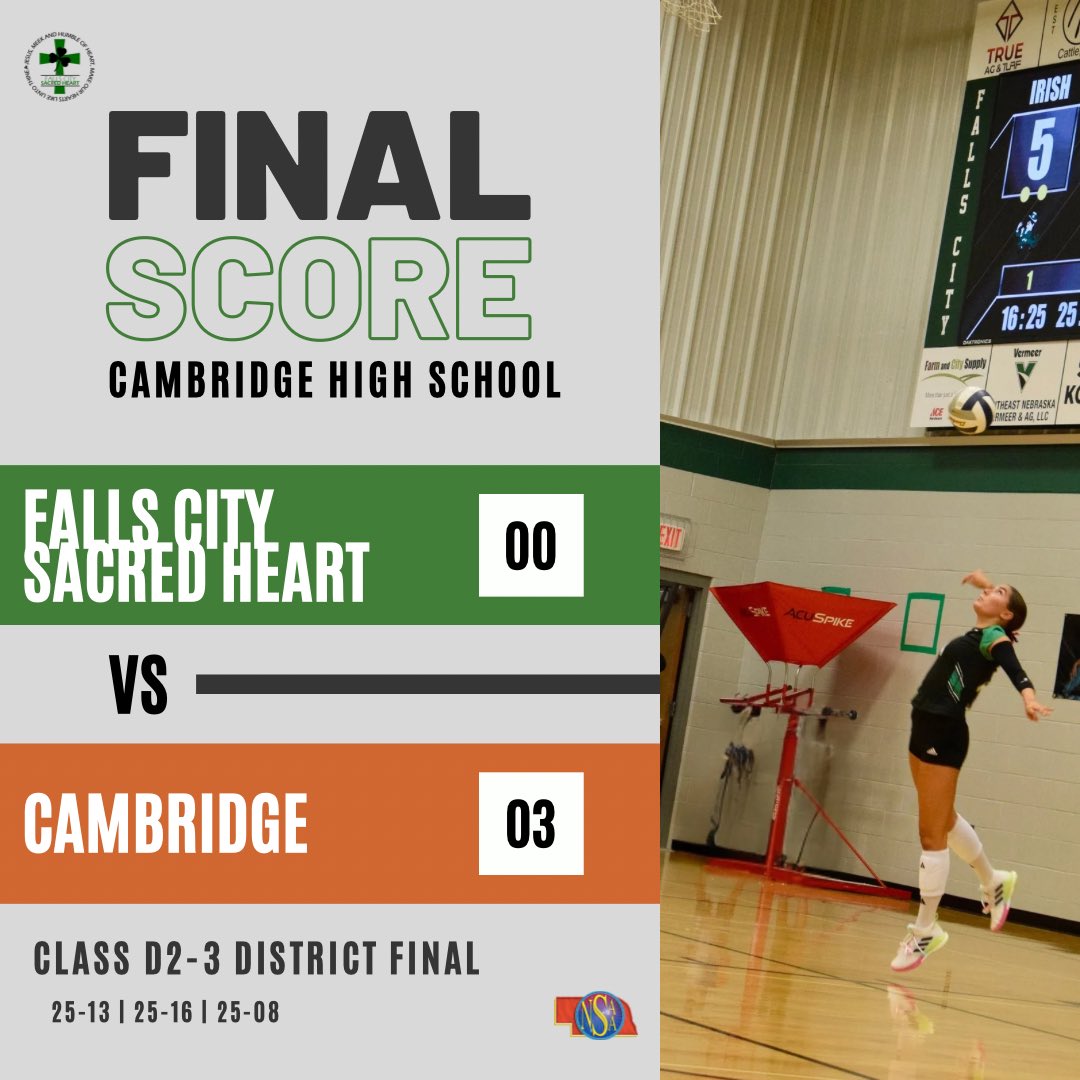 the score didn’t go the irish way today, but the girls left it all out there on the court. congratulations on being district runner-up, irish; heckuva season! #nebpreps #wearesh #anchoredinhope #goirish