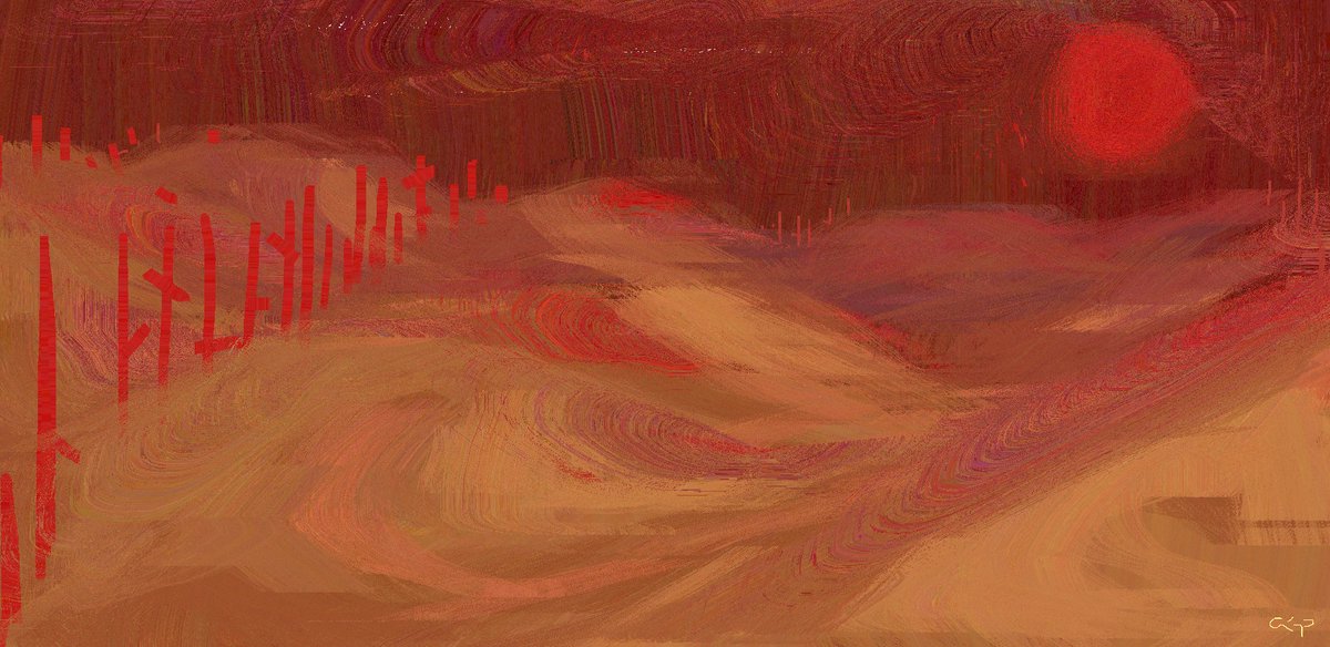 sand planet at night