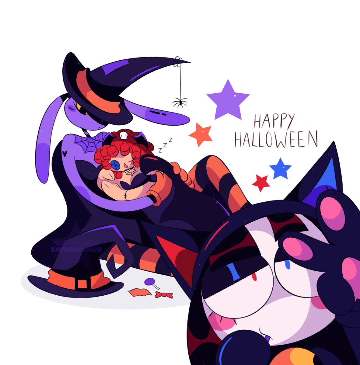 Hope everyone had a nice Halloween 🎃🖤 #theamazingdigitalcircus #TADC #tadcfanart #jax #pomni #ragatha #funnybunnydoll #bunnydoll #funnybunny #jesterdoll