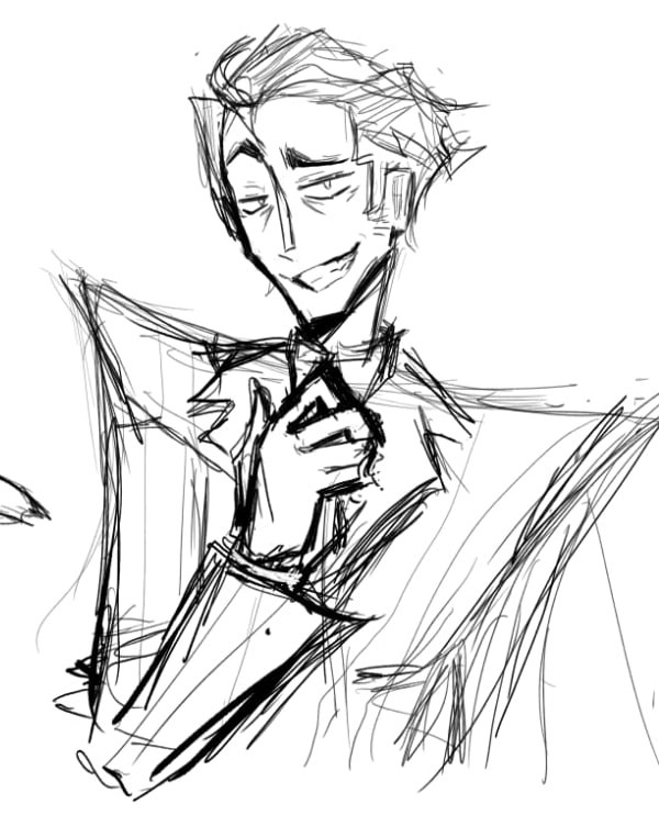 Mumorchk's tweet photo. some vox and al thing a drew a while ago uuuuhhh 
#HazbinHotel #voxal #Vox #Alastor https://t.co/AIHNiXS9uI