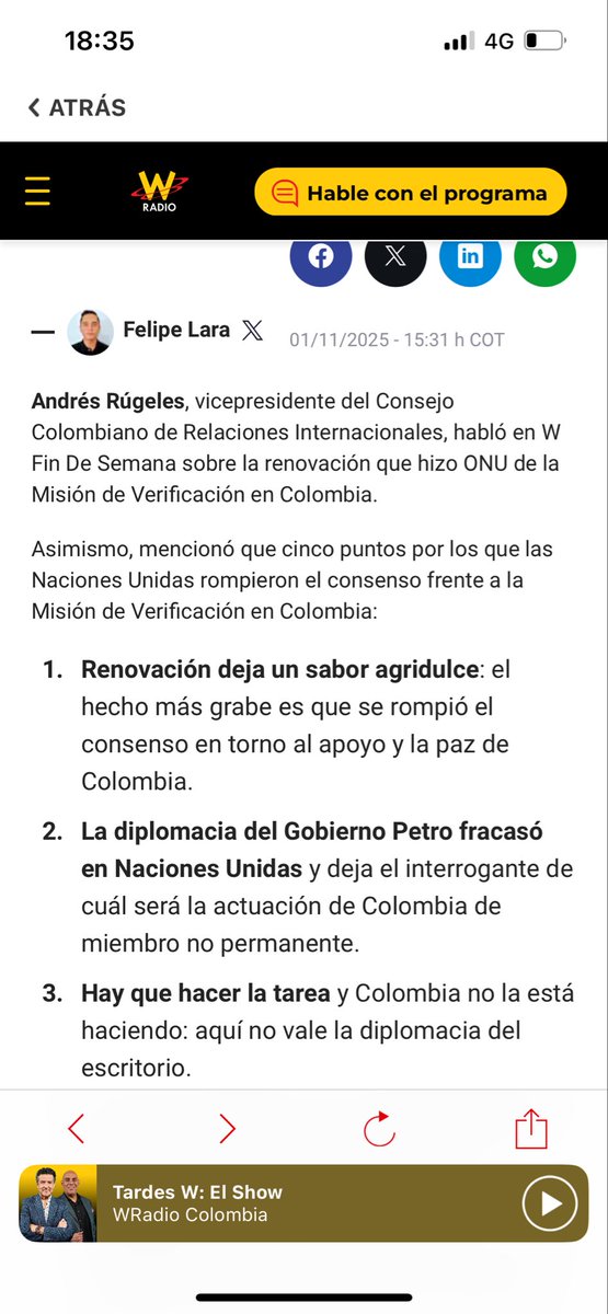 davidRexix's tweet image. ¿Y qué tal la ortografía en @WRadioColombia? Grave