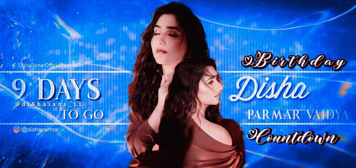 9 days to go for <a href="/disha11parmar/">Disha Parmar Vaidya</a> 's birthday ❤️

#BirthdayCountdown