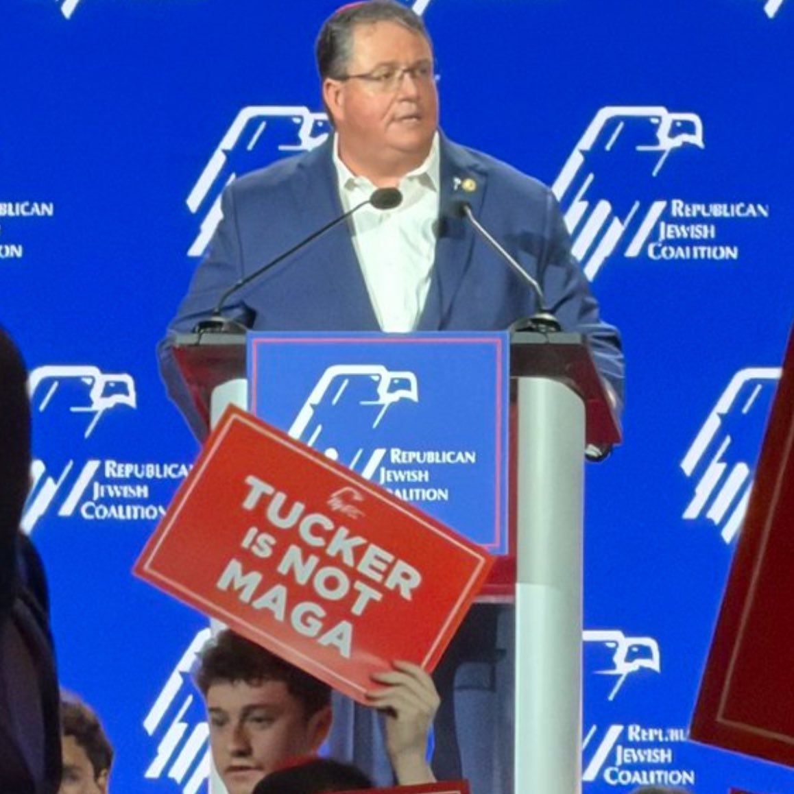 RedPillMediaX's tweet image. Jews are protesting Tucker Carlson now.

These people need to be deported from America.