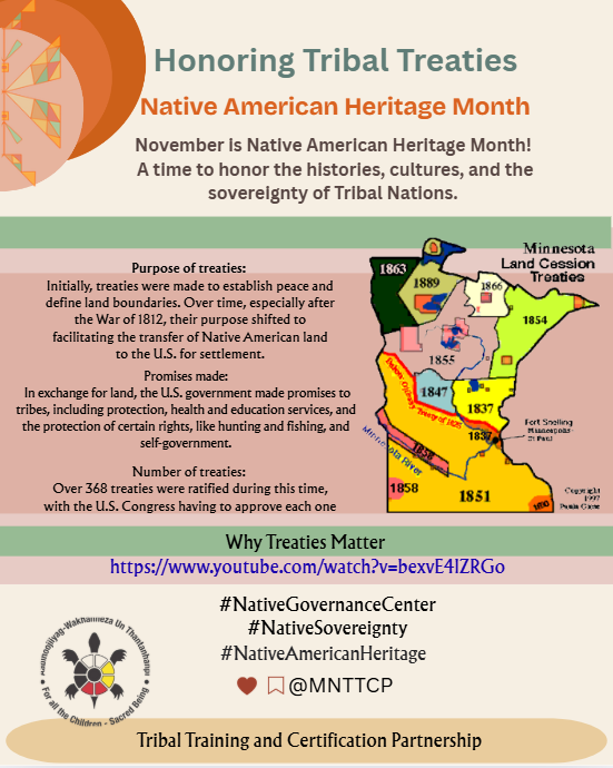 Why Treaties Matter video - youtube.com/watch?v=bexvE4…
#mnttcp
#NativeAmericanHeritage
#TribalChildWelfare
#ChildWelfare
#TribalTraining
#TribalCertification
#TrainingForChange
#BuildingPartnerships
#CulturalWisdom
#TogetherWeRise
#NativeGovernanceCenter
#NativeSovereignty