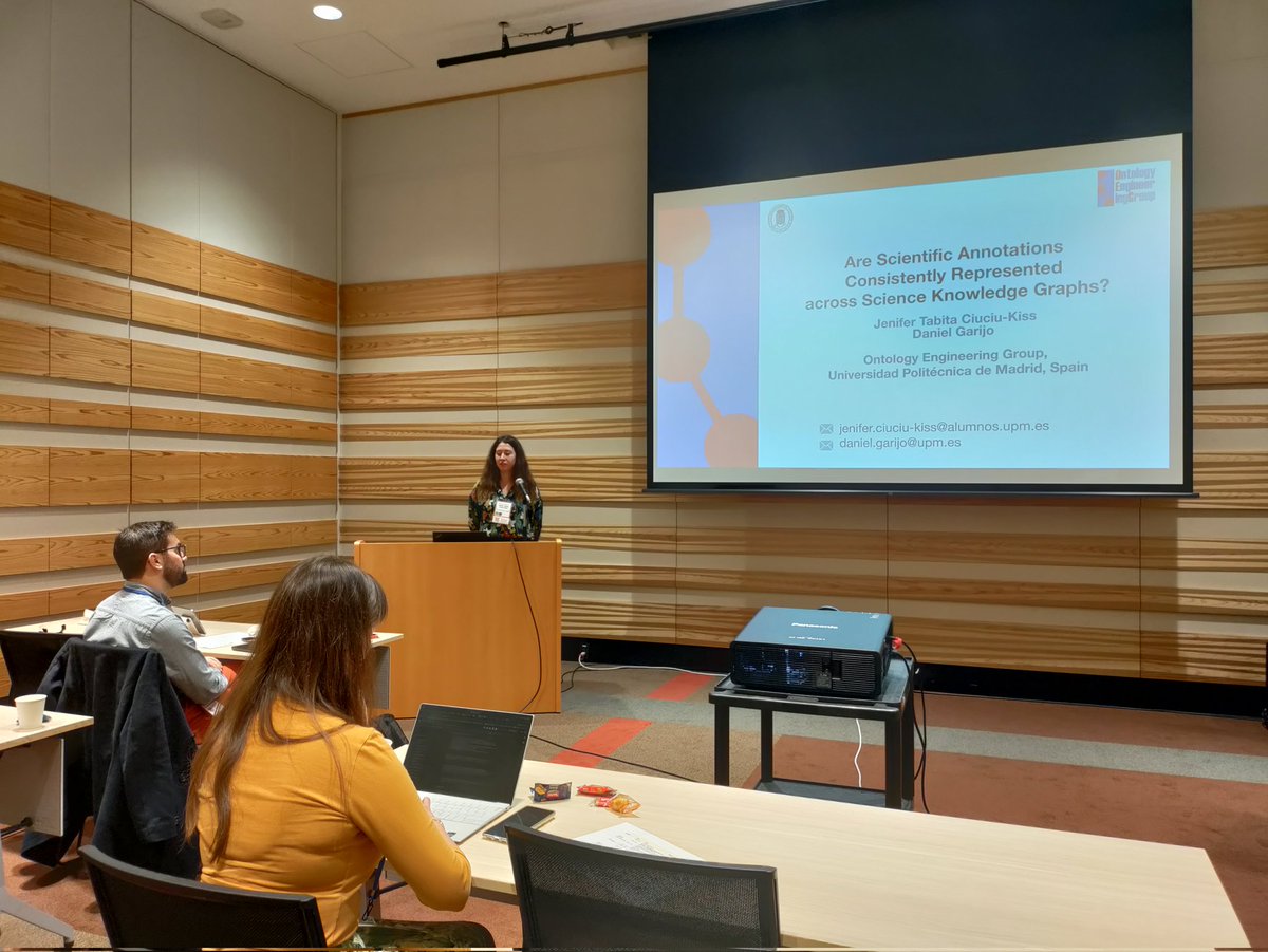 Jenifer Tabitha now presenting our work on paper label differences in four SKGs <a href="/iswc_conf/">International Semantic Web Conference</a> (SCIK workshop)