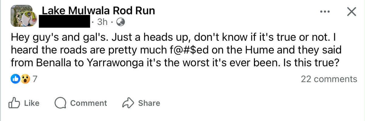 Whenever Melbourne people come to town, their biggest concern is the quality of our roads. At first I am embarrassed. Then, I realise it is their voting power that has created the situation and it is totally out of our control.