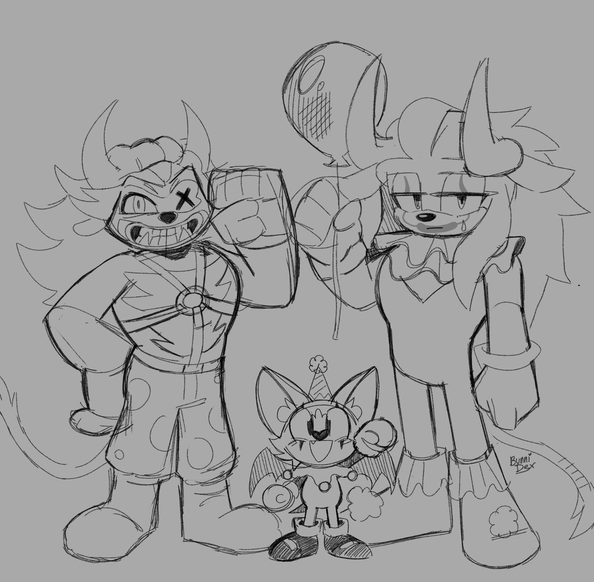 just a silly trio of clowns 🤡🎈