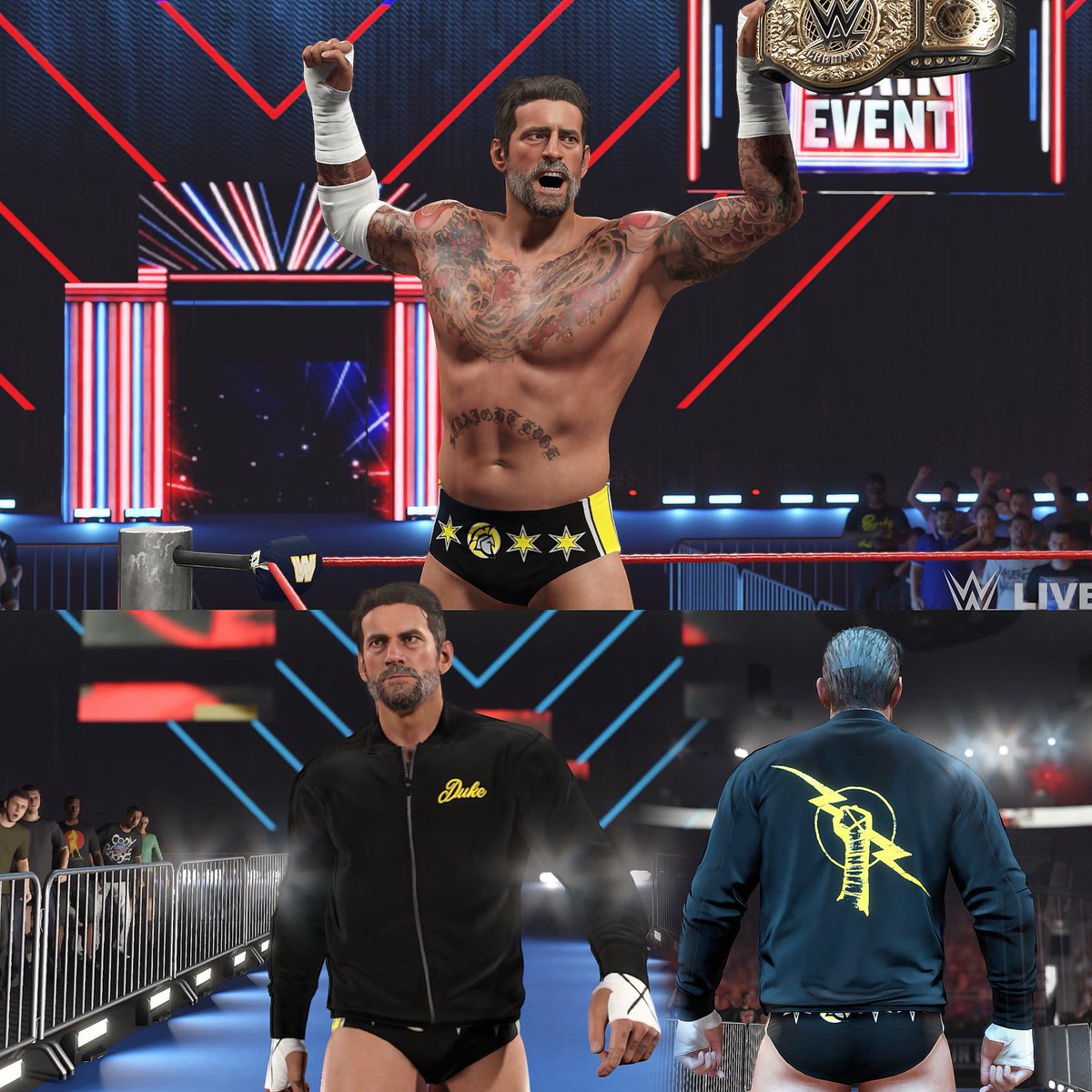 SoyElRuu's tweet image. CM PUNK SNME 11.1

Is up NOW on #WWE2K25 CC
Tags: CMPunk, SNME, soyelruu

Updates:
Hairstyle, tattoos. #SNME 11.1.25 gear

*NO DLC NEEDED. CROSS PLATFORMS 

🙌🏽😎