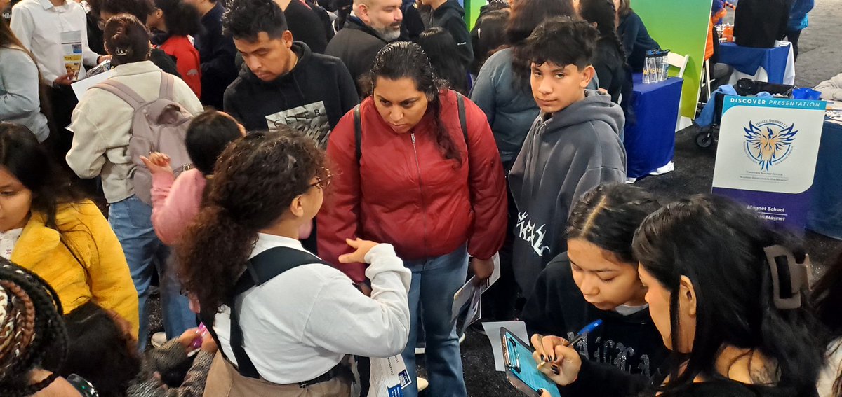 District 5 Trustee Byron Sanders visited our booth today at Discover DISD. 
It was exciting to see our  current FFA academy cadets out sharing news about the program to future cadets
<a href="/AbramJoseph5/">Abram Joseph</a>