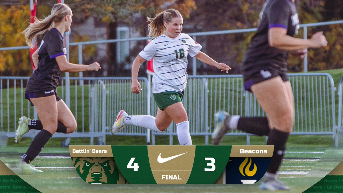 W ⚽️ FINAL

Sophomore Georgia Dean scores 𝑭𝑶𝑼𝑹 goals as Rocky secures a six-point weekend to conclude the regular season!

#GoBattlinBears | #TheRightWayToPlay