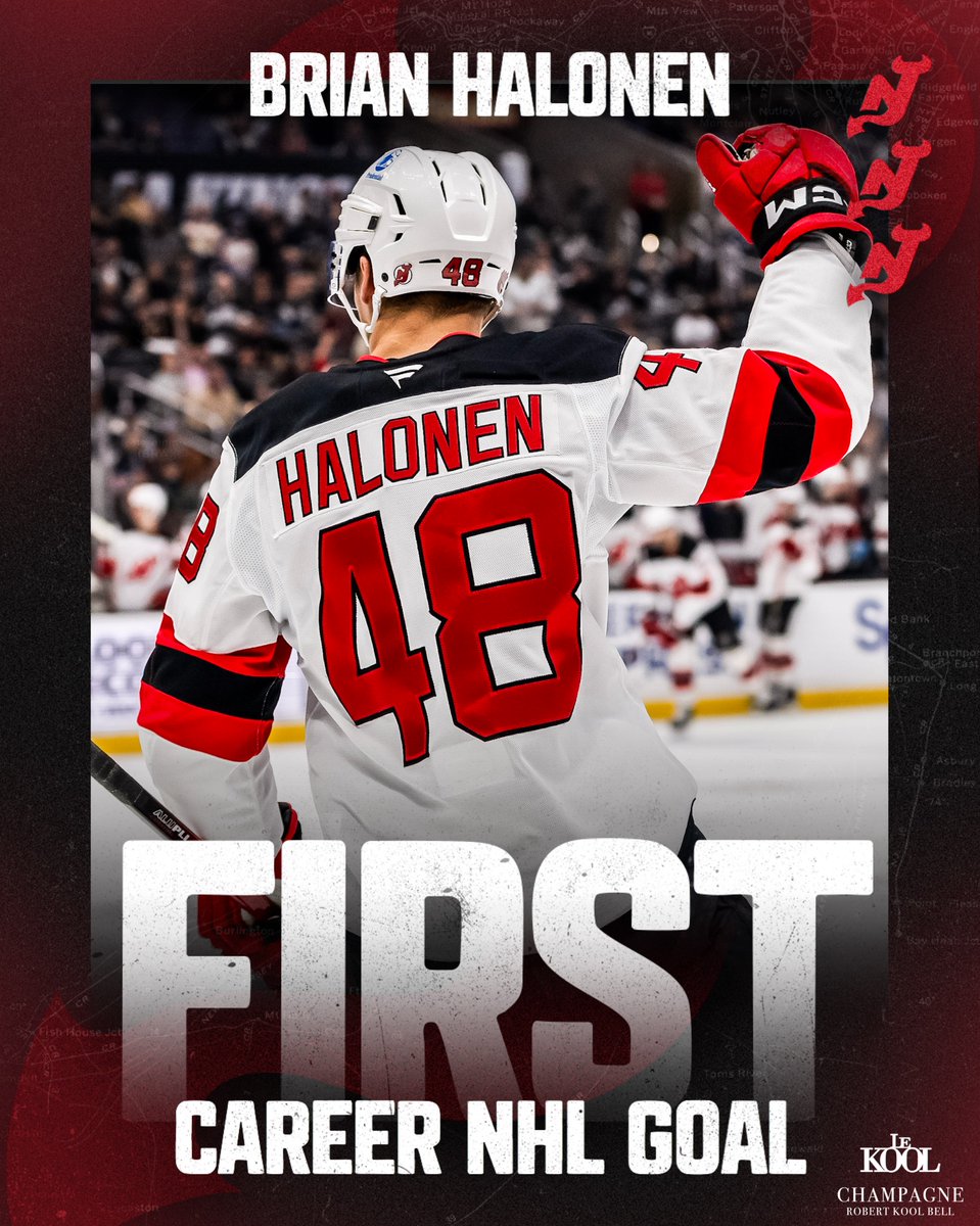 Ha-lo and behold, his first <a href="/NHL/">NHL</a> goal.

#NJDevils | #MadeInJersey