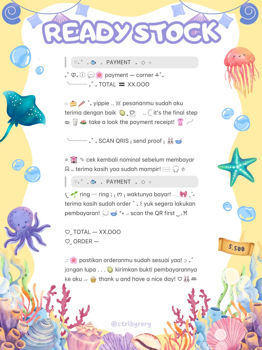 ctrlbyrory's tweet image. ｡🌀⭐️°‧ help repost ? thank you!! ♡₊

｡˚○ hELL🅾️Oo !. bubble buddieess 🫧🐟 aku bawa wording payment ready stock dengan harga 5.500 / each . .🐠 yuk dm aku untuk take ｡˚🪸.•°

t. #zonauang #zonajajan
