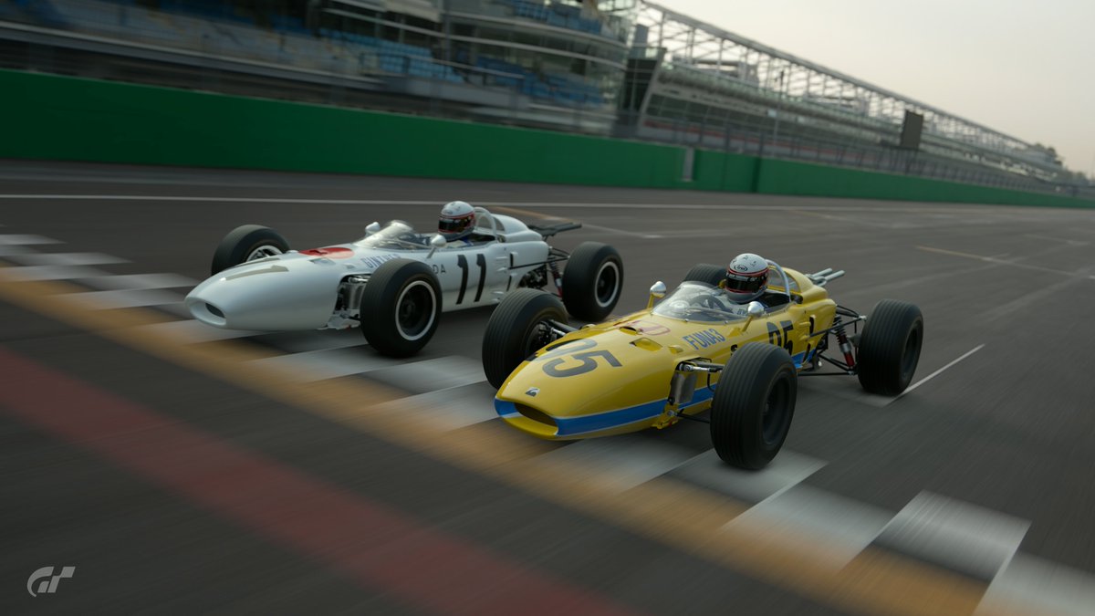 spoon_0117's tweet photo. 今夜はe-DGMS Open Class Series Rd.4🏁
ホンダRA272のワンメイク！
スプーンリバリーが映えます🥰
CS＆ABSオフという鬼畜レギュレーションなので、クラッシュ起こさないよう頑張ります🥶

【配信URL：20:20〜】
https://t.co/eWbb4A5XD0

#e_DGMS #eDGMS #GT7 #HOKUEIRacing https://t.co/ykGGpxjLB0