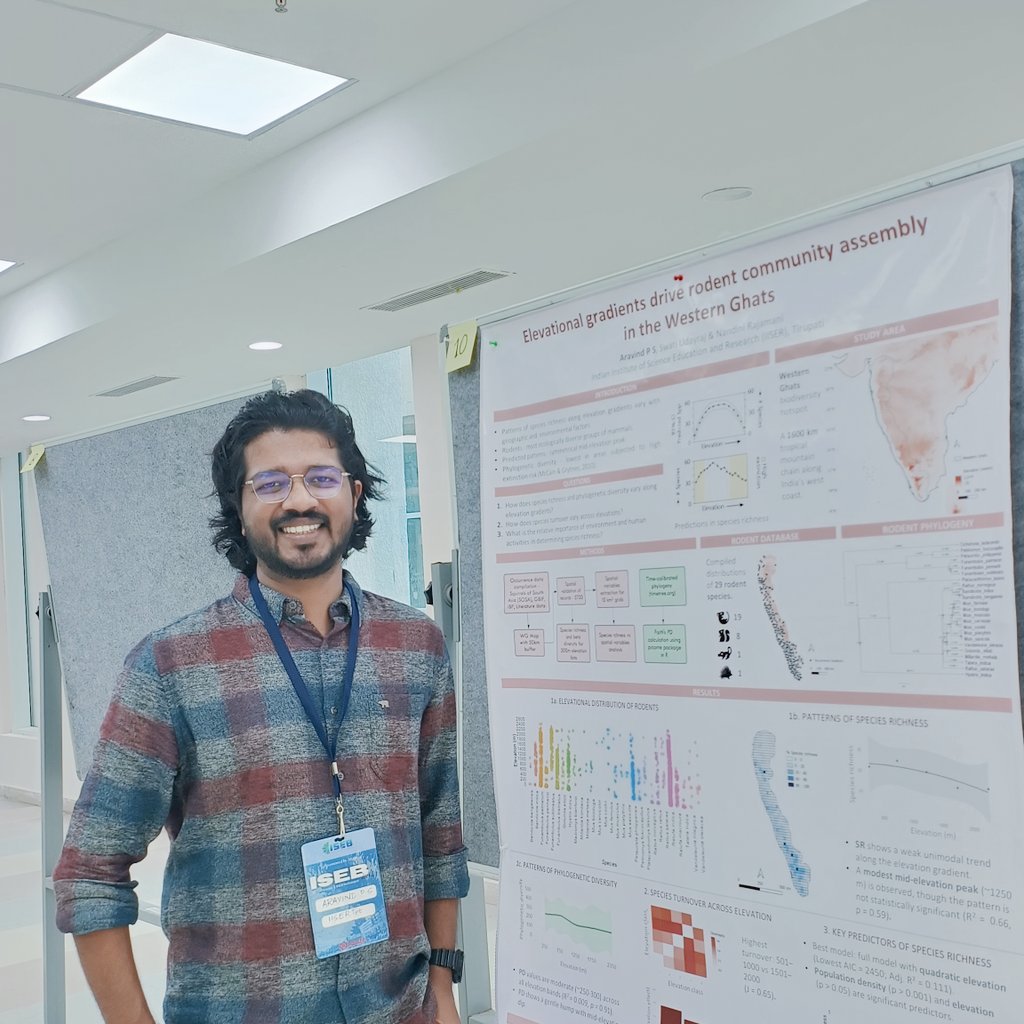 aravindpsuresh's tweet image. Had a great time presenting my poster at #ISEB6. Amazing discussions, good food and the perfect beach backdrop!
Thanks to @nbodhi84 and the team for such a well-run and warm conference.