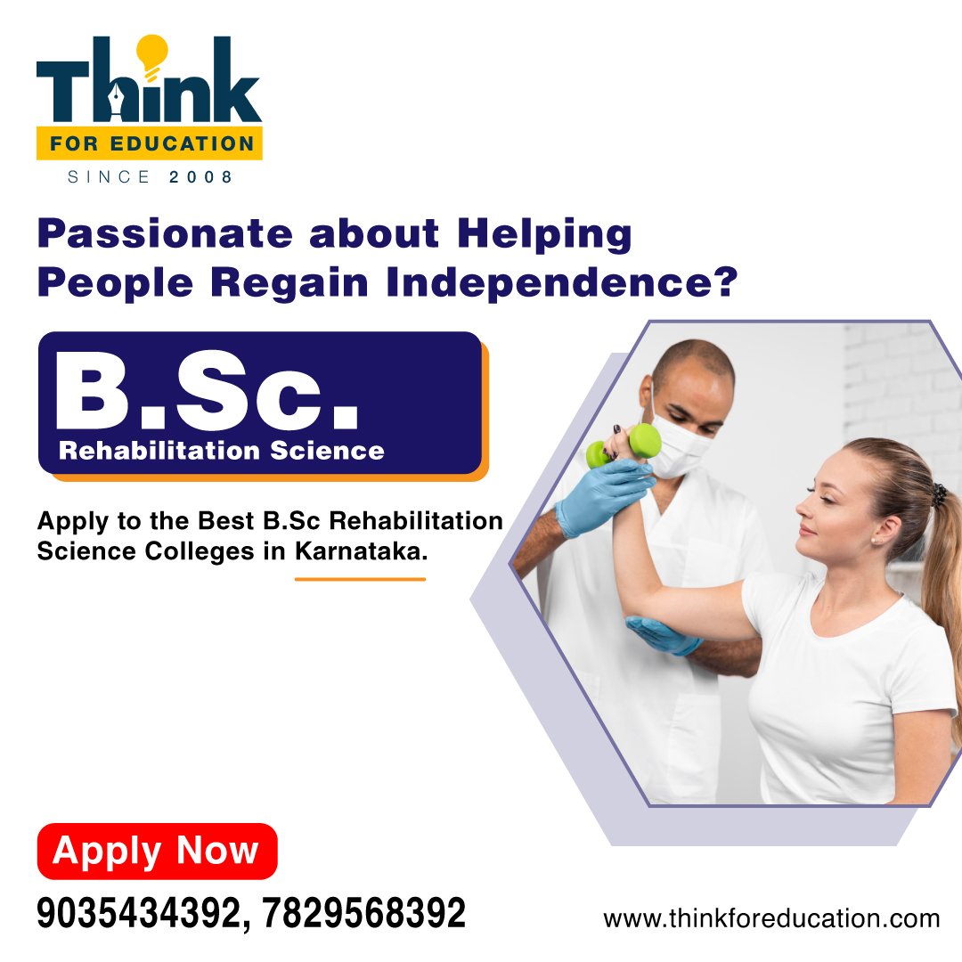 think4education's tweet image. 💪 Looking for B.Sc Rehabilitation Science admission in Bangalore. 

Start your journey in healthcare and rehabilitation with leading institutes.

#RehabilitationScience #BScPrograms #HealthcareStudies #StudyInBangalore #Admissions2025 #thinkforeducation
