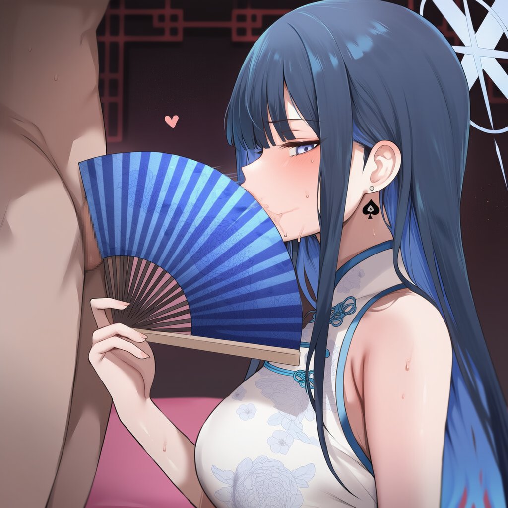 【リクエスト/request】(blue archive:saori)
ブルアカ サオリ 扇子隠しフェラ 