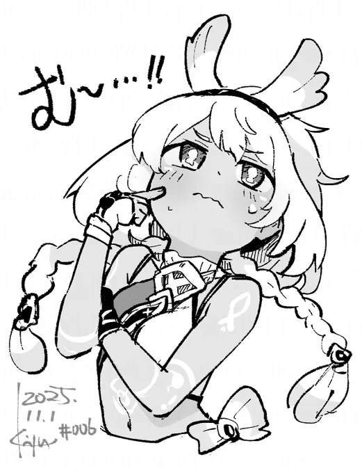 せっかくなので仕上げたやつも。
#ムアラニ #KIYU_daily2 