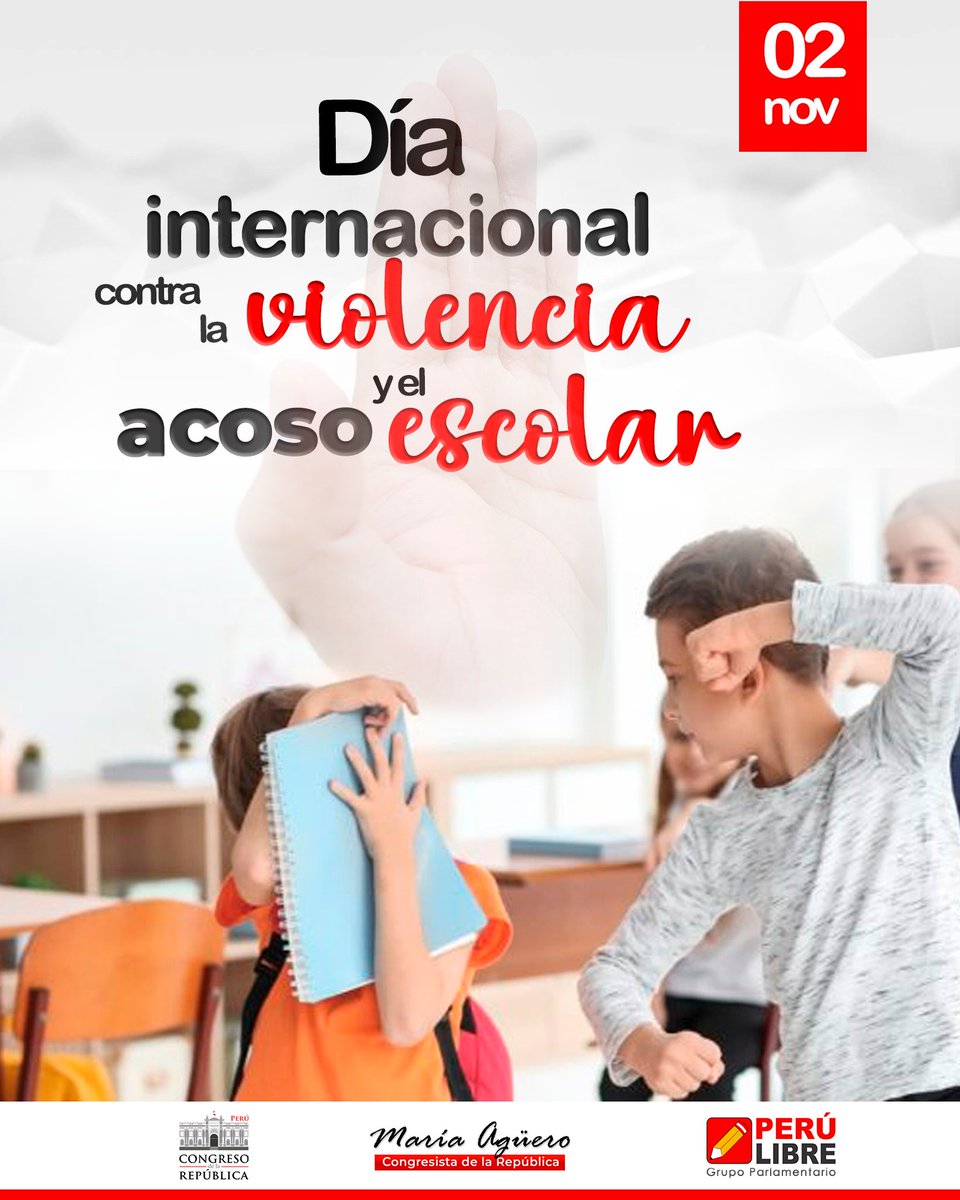 MariaAguerogut1's tweet image. ✊#DíaContraElAcosoEscolar levantamos la voz por una educación pública, humana y libre de violencia. El bullying no es un juego: es reflejo de una sociedad que debemos transformar. #PerúLibre