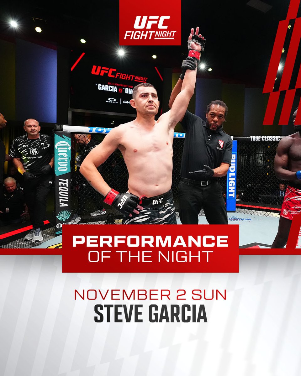 ufc_jp's tweet image. 💰️ファイトボーナス💰️

パフォーマンス・オブ・ザ・ナイト🕺
💵スティーヴ・ガルシア
💵ワルド・コルテス・アコスタ
💵アラン・ナシメント
💵ドンテ・ジョンソン

#POTN
#UFCVegas110