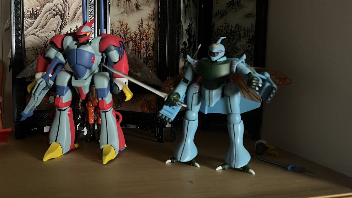 バンダイ旧キットダンバインとビルバイン完成です♪旧キットとはいえ2個並ぶと見栄えがして満足な気持ちになります🥴
#ダンバインビルバイン