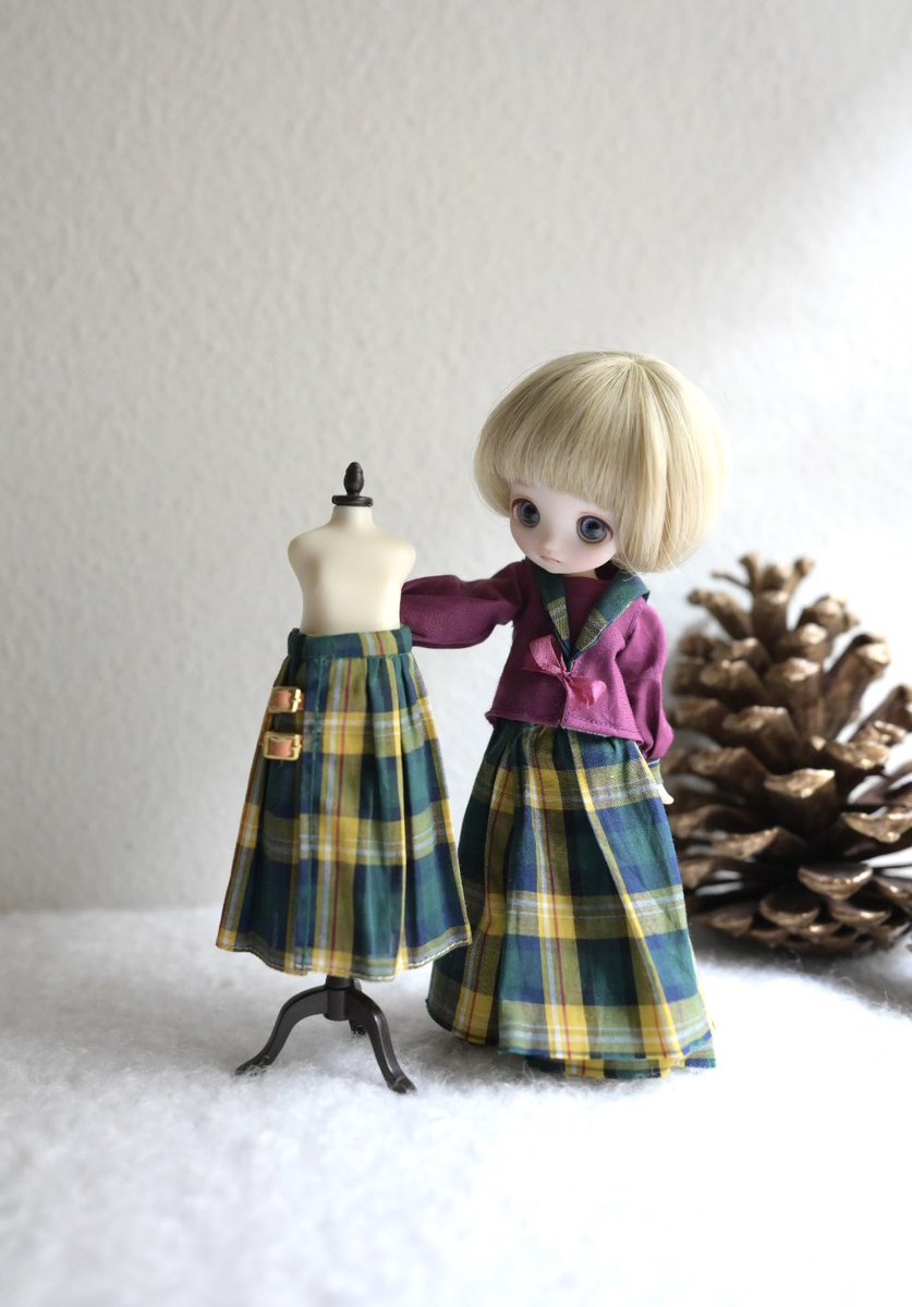 単品でも使えるように巻きスカートに装飾しました☺️