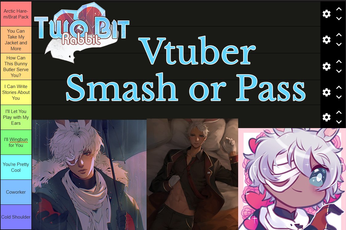 My birthday is coming up, so time for another vtuber smash or pass!

Drop your pngs and pronouns and on November 15th find out if you'll be served by the bunny butler or get the cold shoulder.

Going to do a storytelling event for those who want something a little less sussy.