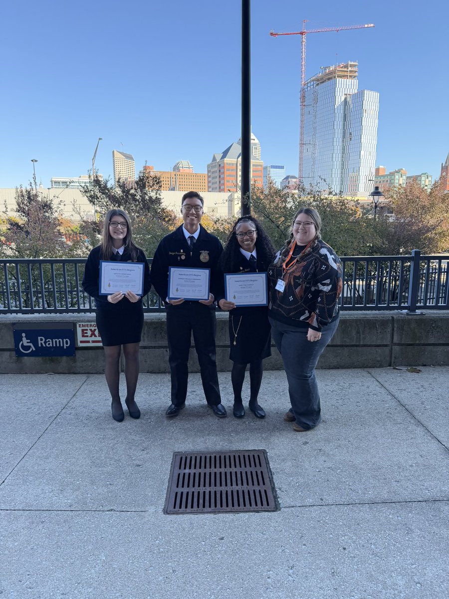 We got to watch three of our alumni receive the highest honor that the National FFA Organization can bestow, the American FFA Degree
Recipients were: 
Dorique Insisienmay
Kaitlyn Robichaud 
Jakeythia Gooch
Receiving the award not in person:Ashley Gum 
<a href="/RuCoCTE/">RuCo CTE</a> <a href="/RiverdaleHighTN/">Riverdale HS</a>