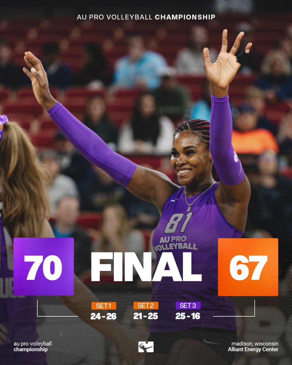 AUProVolleyball's tweet image. Team Hentz with a dominant 3rd set to pull ahead and take the match by a 3-pt margin