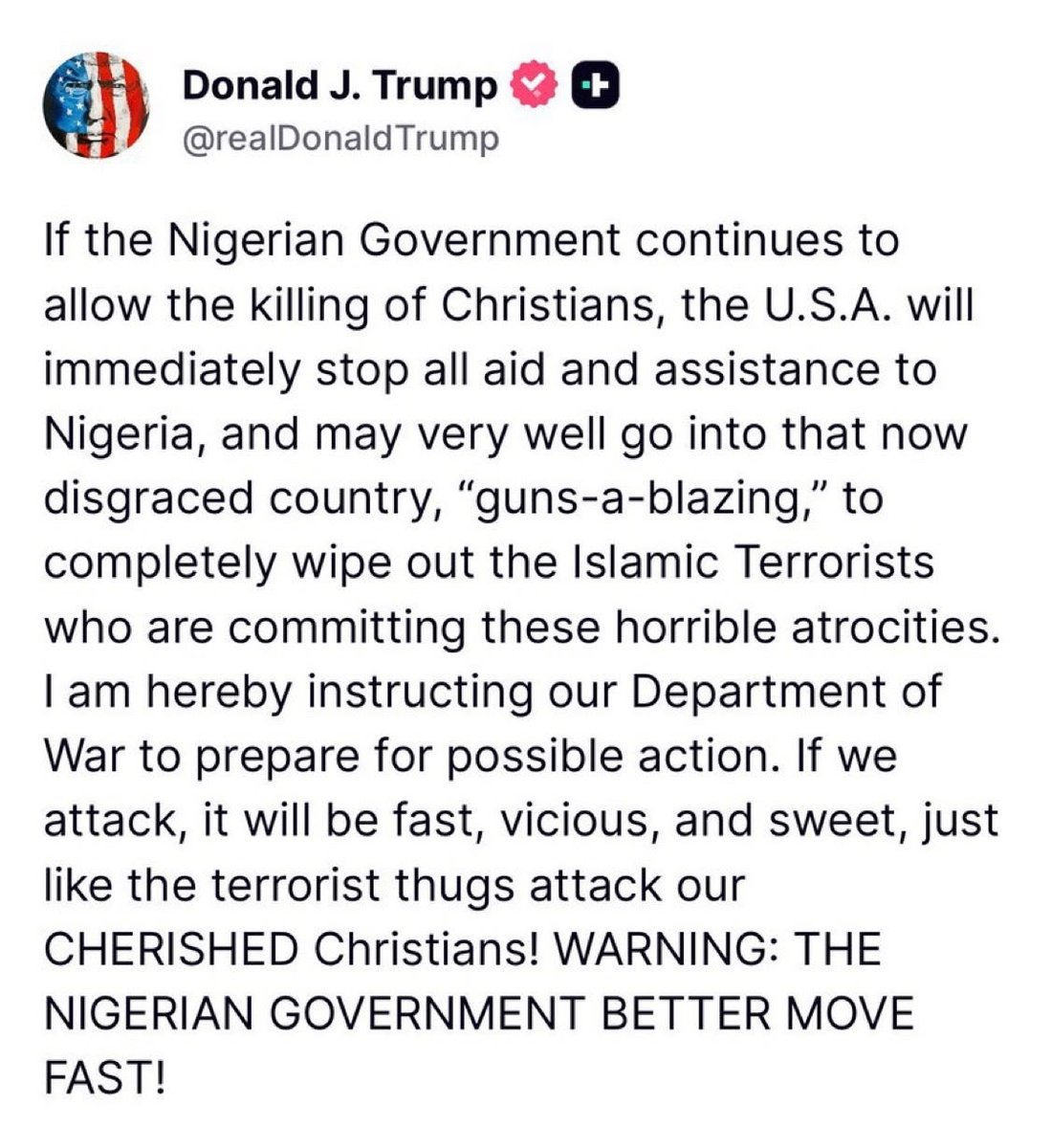 Here’s what Trump said today.