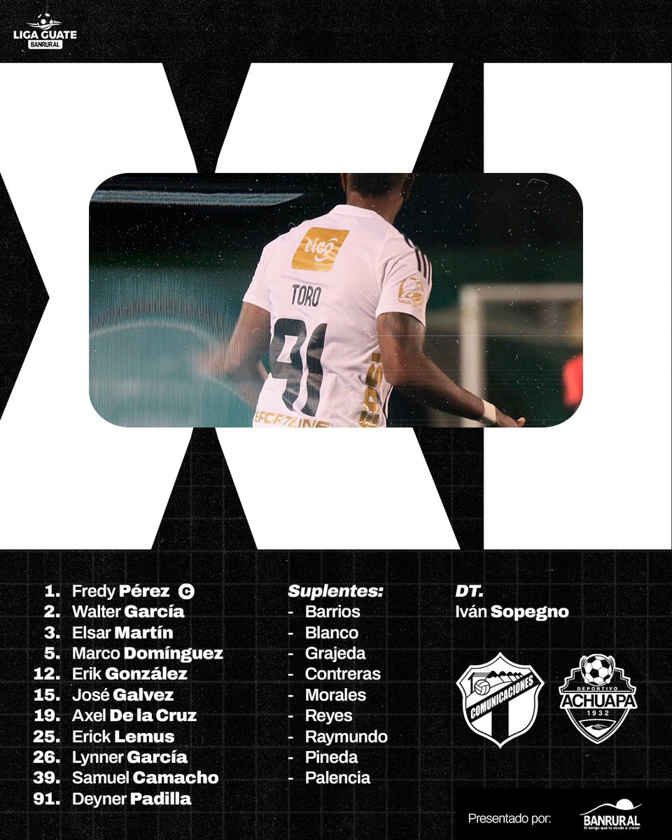 El 11 de Comunicaciones recibiendo a Achuapa el día de hoy 5pm.