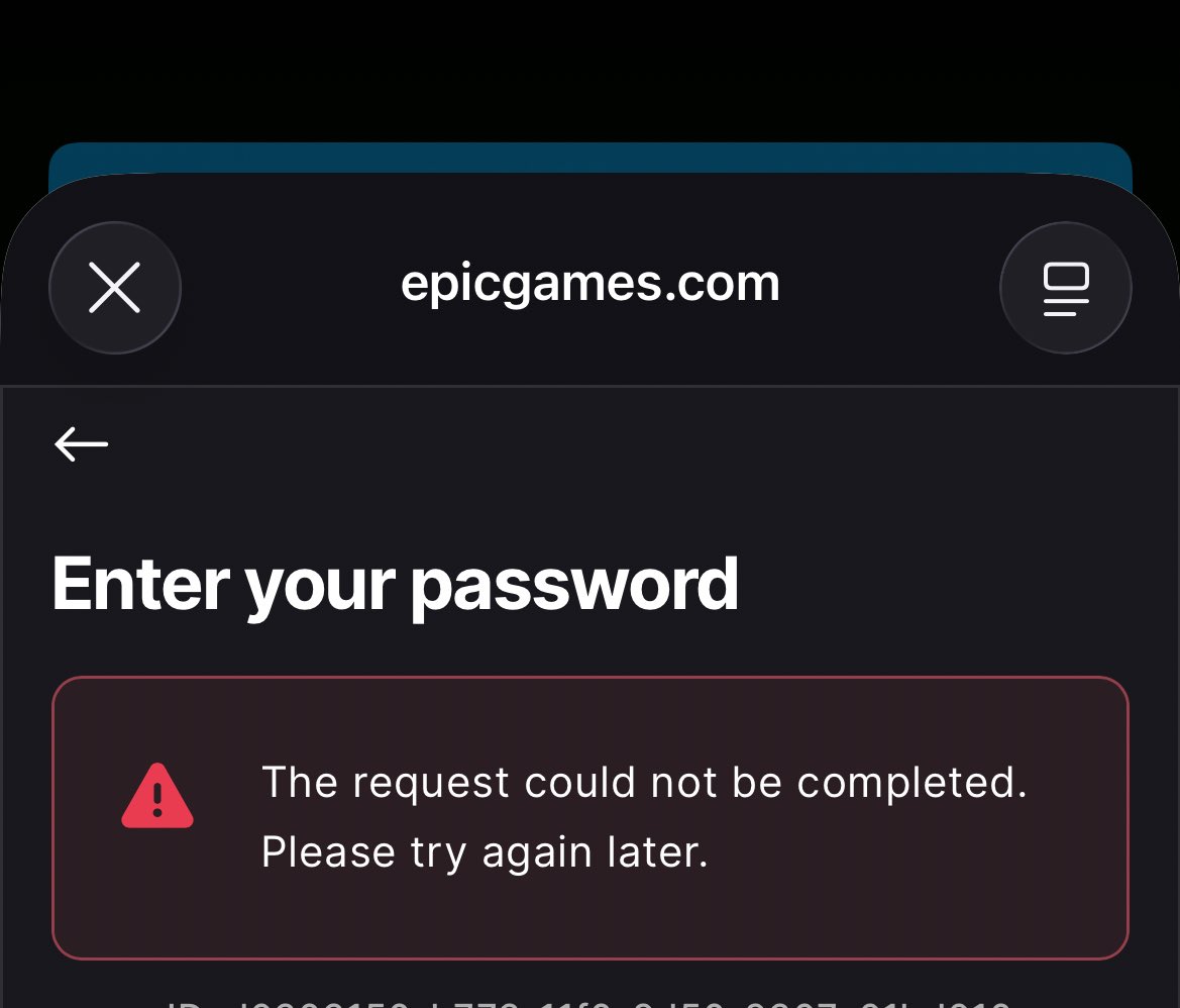 a1priscilla's tweet photo. @FortniteStatus It’s not letting me log in https://t.co/Ll01Q0DUsY